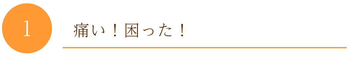 痛い！困った！